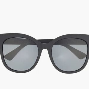 Quay Australia It's My Way Oversized Cat Eye Sunglasses- Black/Smoke
